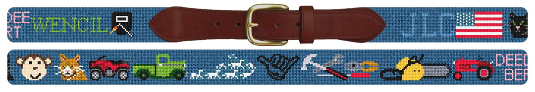 Custom Needlepoint Belt