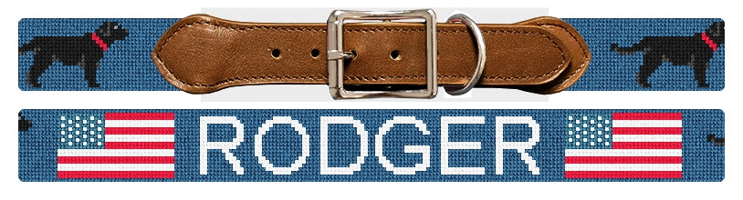 Custom Needlepoint Dog Collar