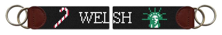 Custom Needlepoint Key Fob