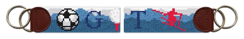 Custom Needlepoint Key Fob