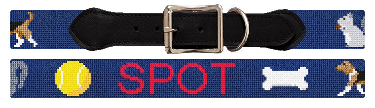 Custom Needlepoint Dog Collar