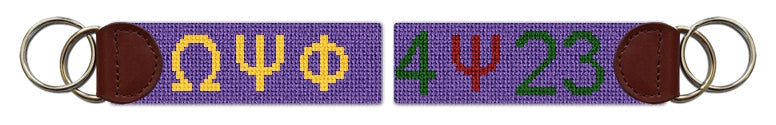 Custom Needlepoint Key Fob