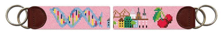 Custom Needlepoint Key Fob