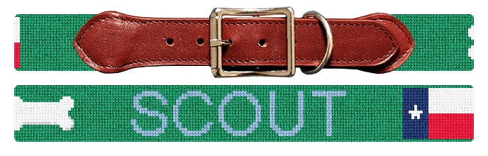 Custom Needlepoint Dog Collar