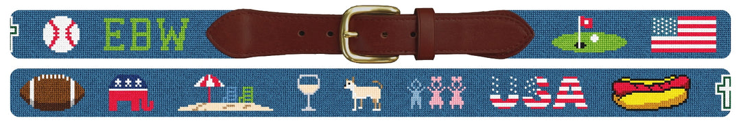 Custom Needlepoint Belt