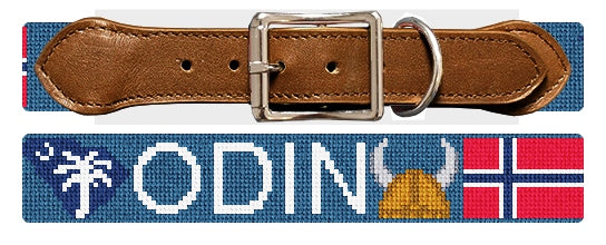 Custom Needlepoint Dog Collar