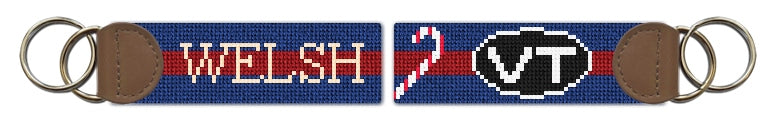 Custom Needlepoint Key Fob