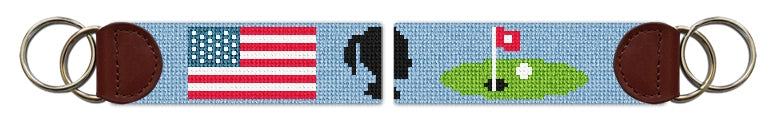 Custom Needlepoint Key Fob