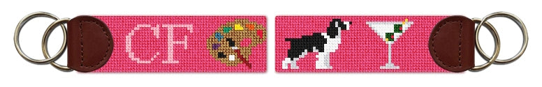 Custom Needlepoint Key Fob