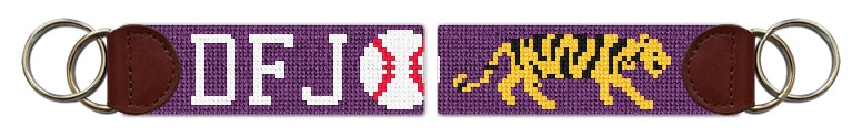 Custom Needlepoint Key Fob
