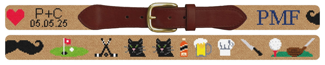 Custom Needlepoint Belt