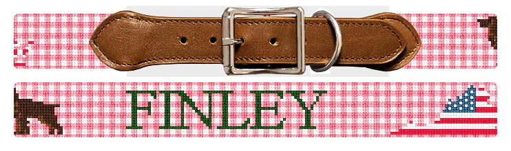 Custom Needlepoint Dog Collar