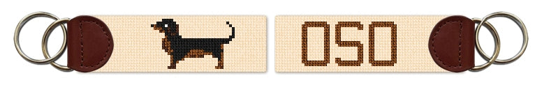 Custom Needlepoint Key Fob