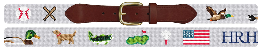 Custom Needlepoint Belt