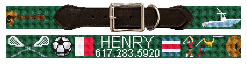 Custom Needlepoint Dog Collar
