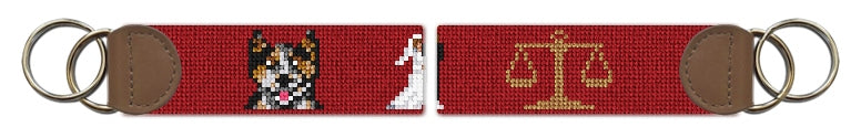 Custom Needlepoint Key Fob