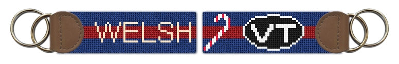 Custom Needlepoint Key Fob
