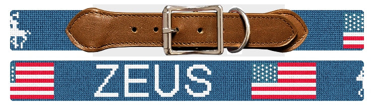 Custom Needlepoint Dog Collar