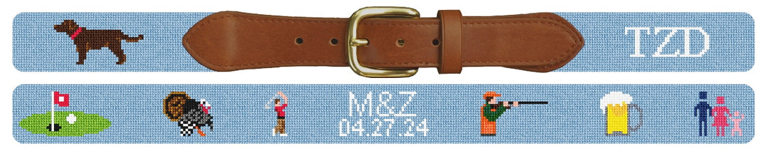 Custom Needlepoint Belt