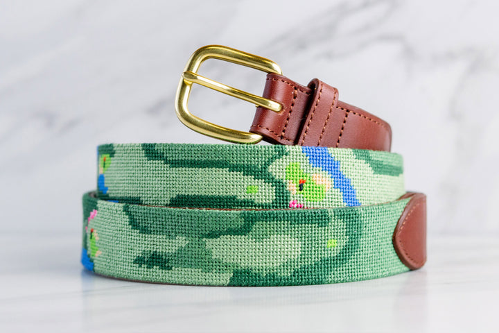 Augusta Georgia Landscape Golf Needlepoint Belt
