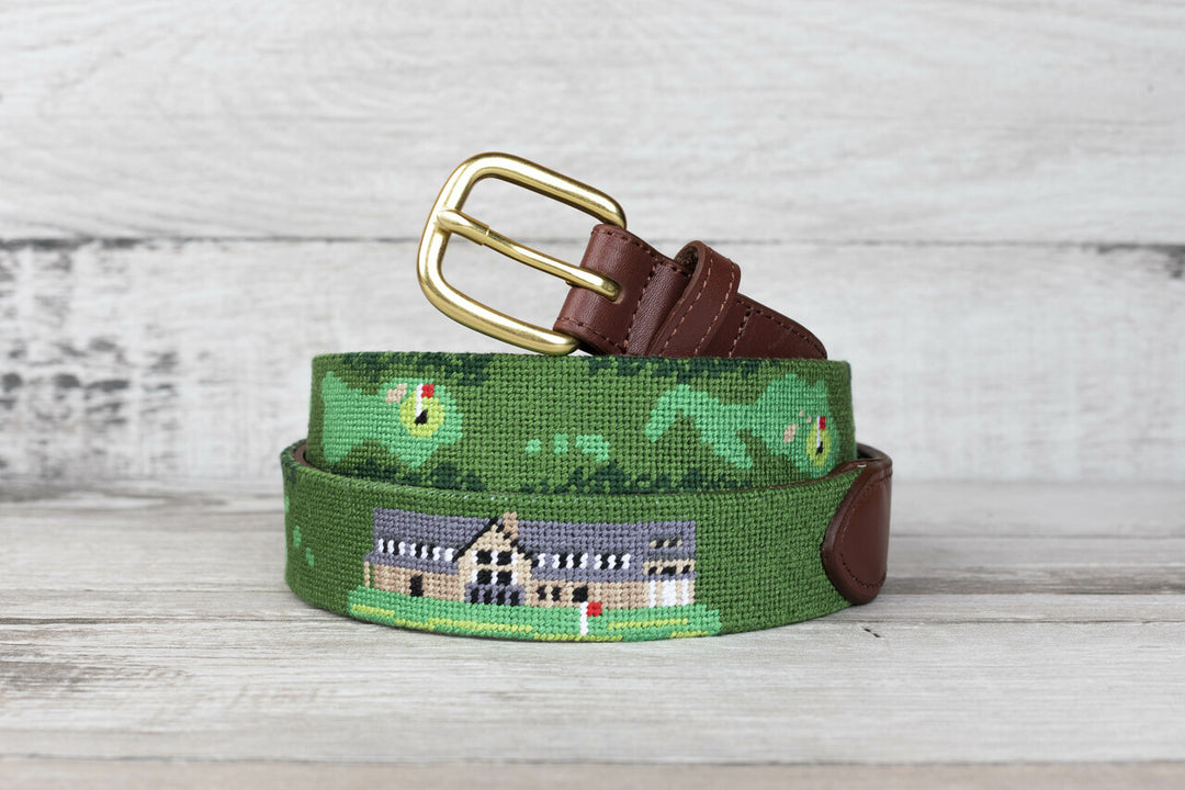 Bandon Dunes Golf Course Needlepoint Belt