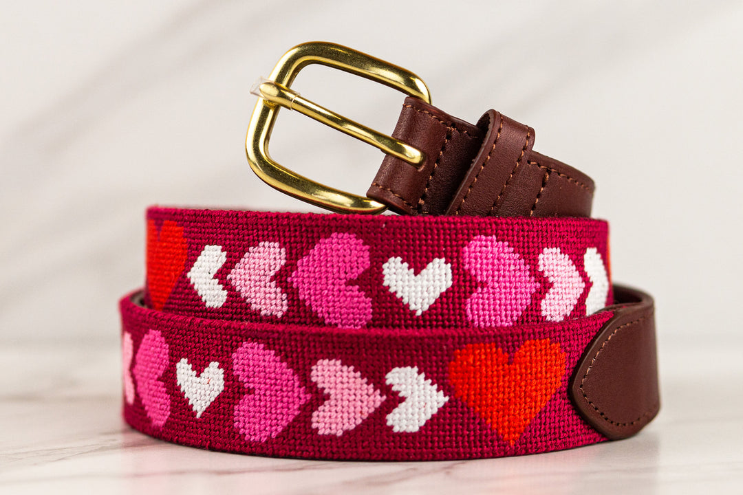 Be My Valentine Needlepoint Belt
