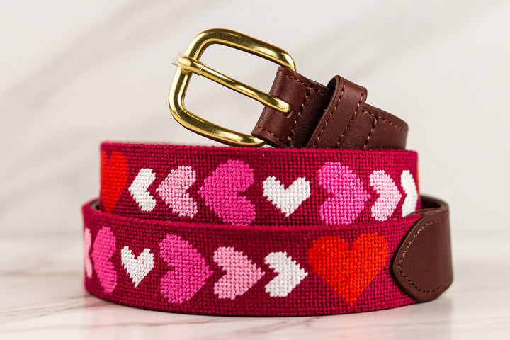 Be My Valentine Needlepoint Belt