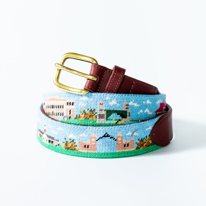 Cambridge MA Landscape 2 Needlepoint Belt