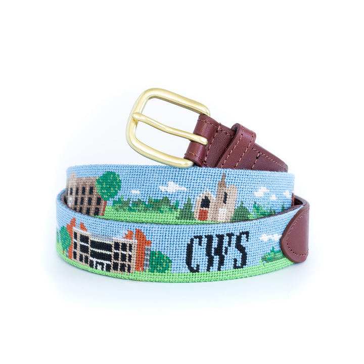 Canton New York Landscape Needlepoint Belt