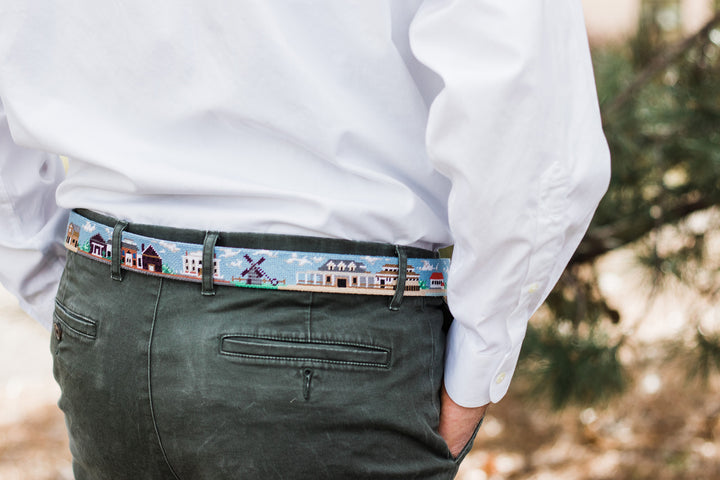 Cape Cod Needlepoint Belt