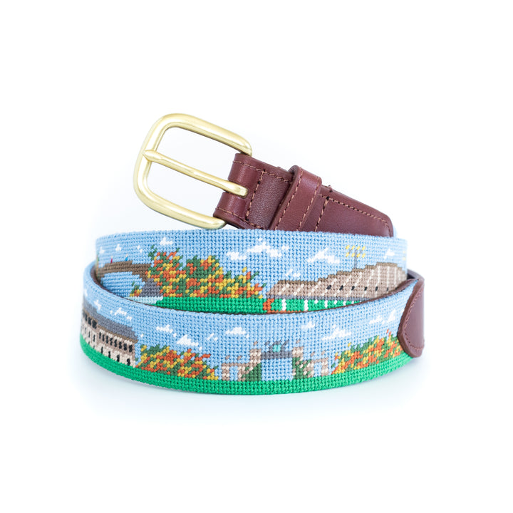 Ithaca New York Landscape Needlepoint Belt