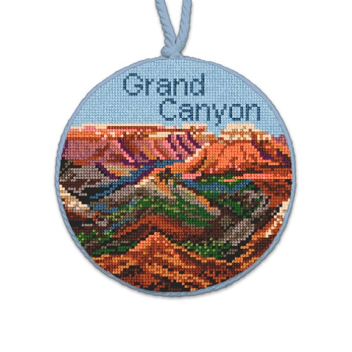 Grand Canyon Needlepoint Christmas Ornament