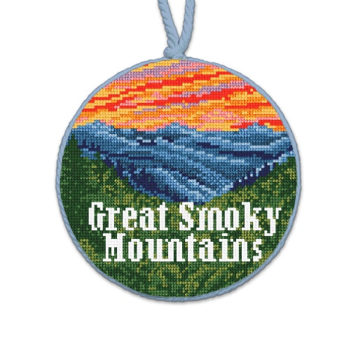 Great Smoky Mountains Needlepoint Christmas Ornament