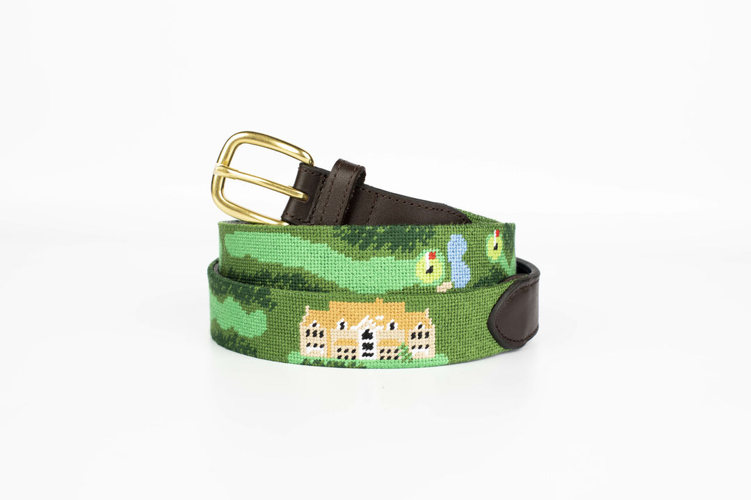 Greystone Golf Course Needlepoint Belt