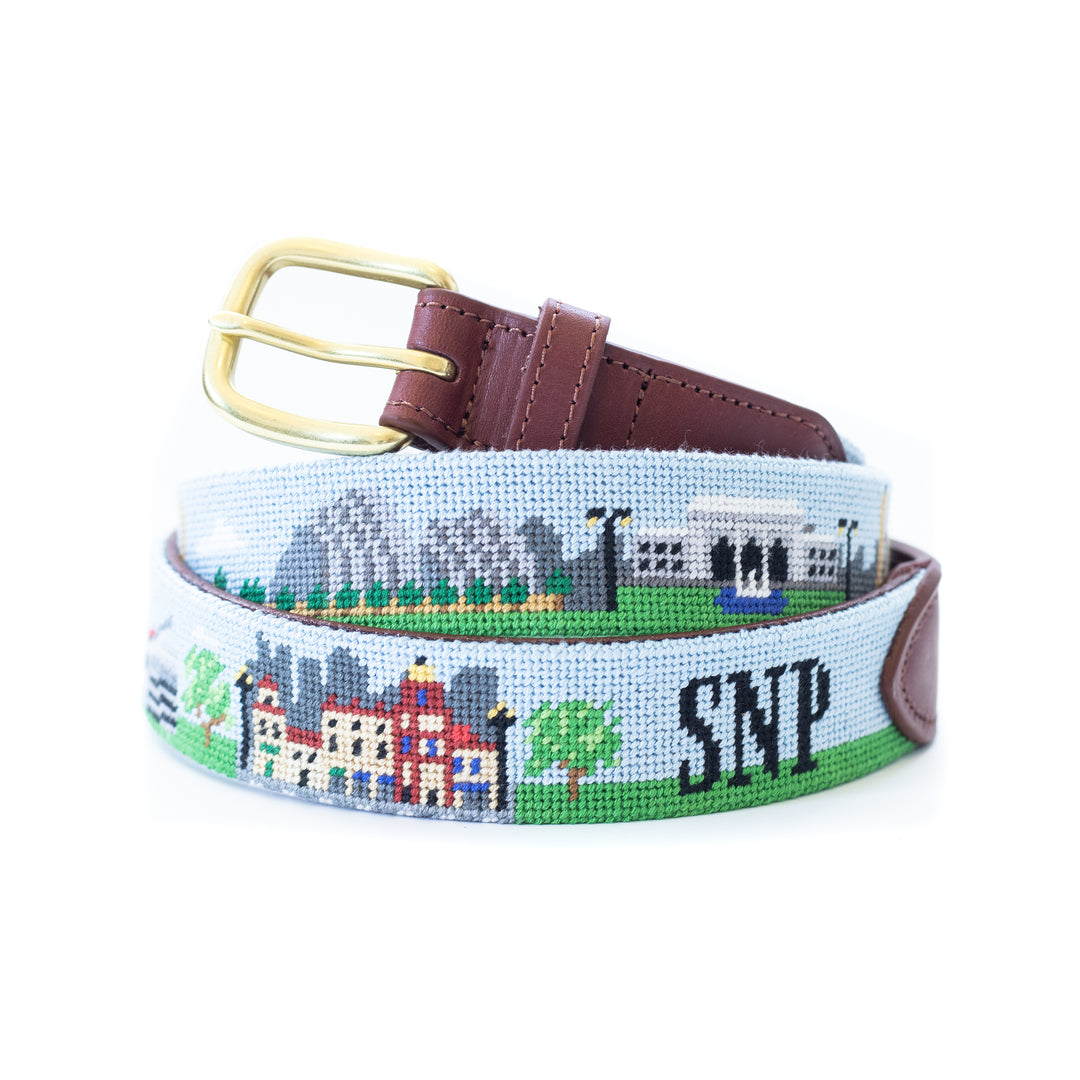 Kansas City Landscape Needlepoint Belt