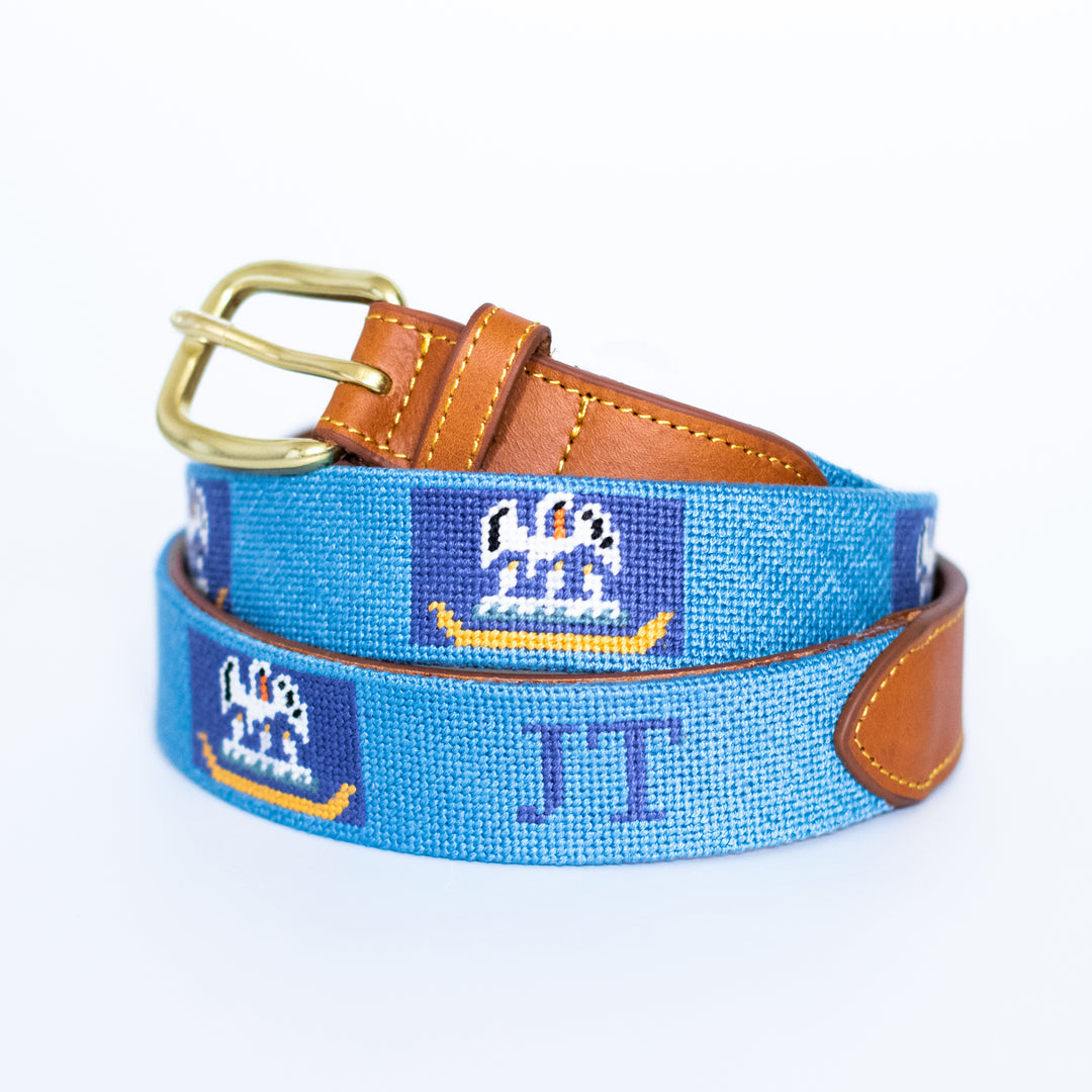 Louisiana Flag Needlepoint Belt