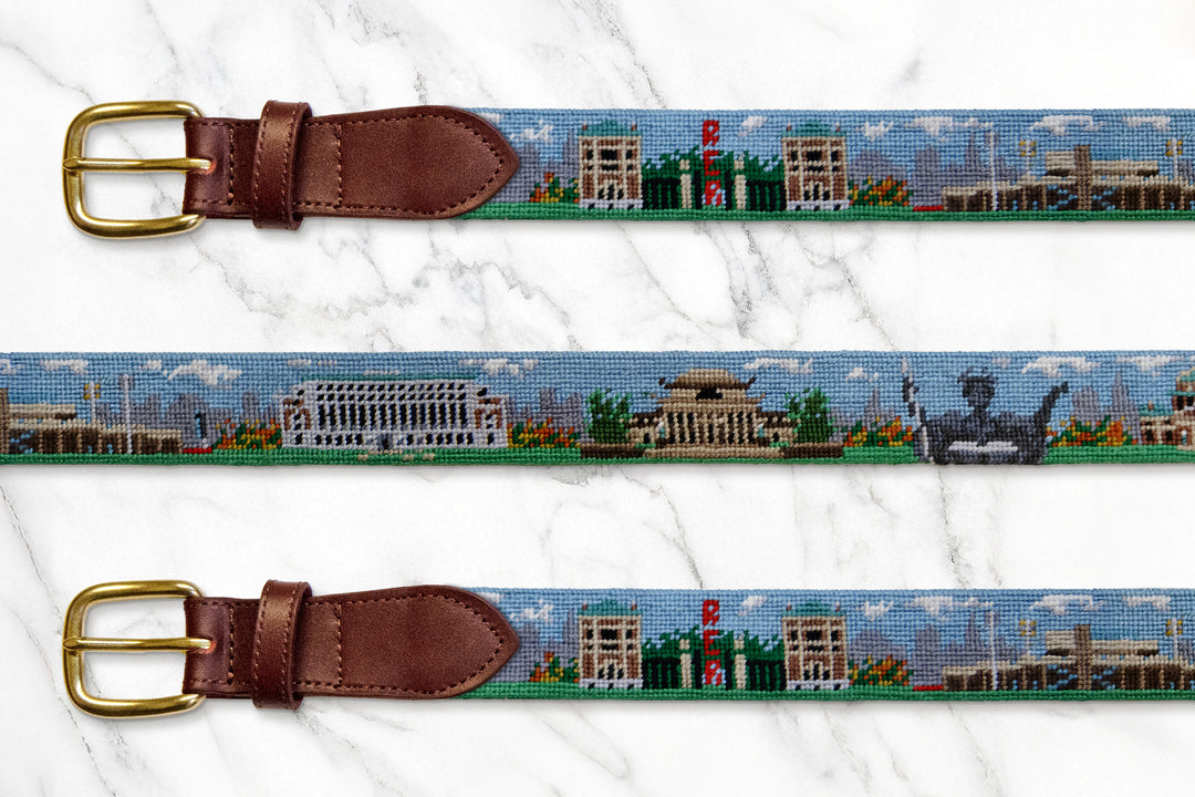 Morningside Heights Landscape Needlepoint Belt