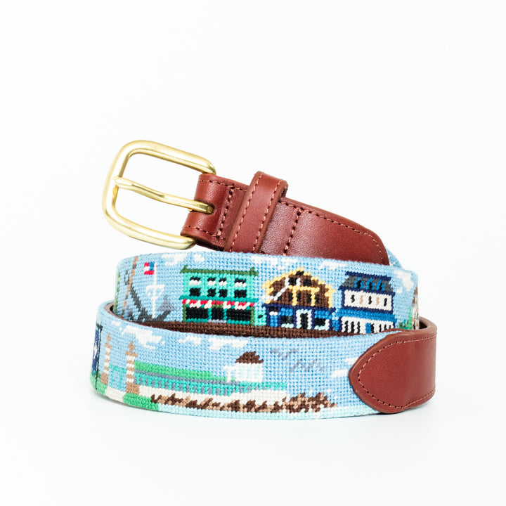 Newport Rhode Island Needlepoint Belt