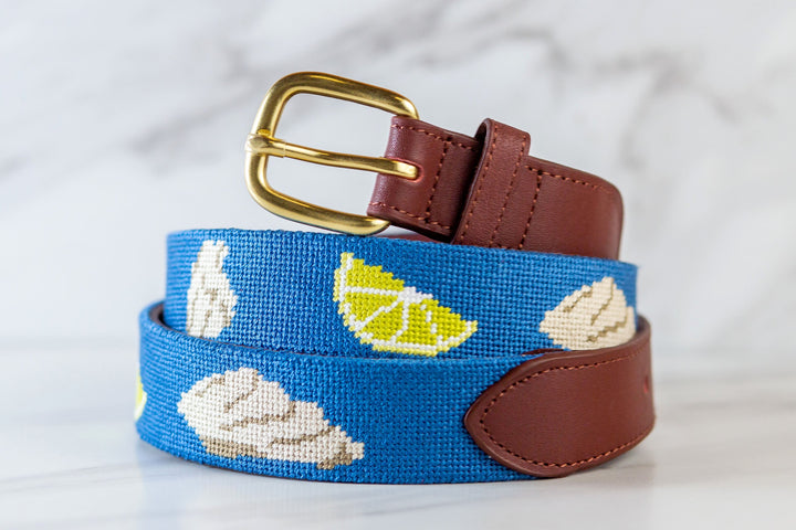 Oyster Fest Personalized Needlepoint Belt 2