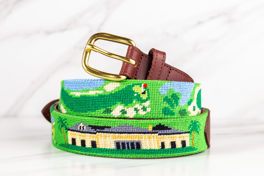 Quail Ridge Golf Course Needlepoint Belt
