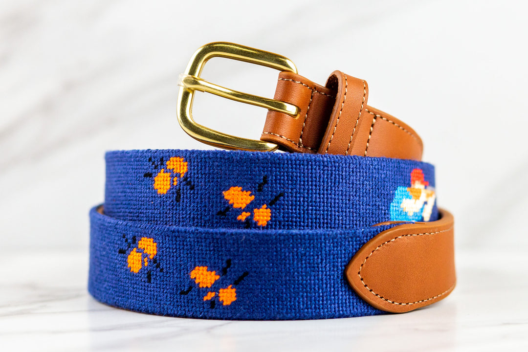 Sporting Clays Needlepoint Belt