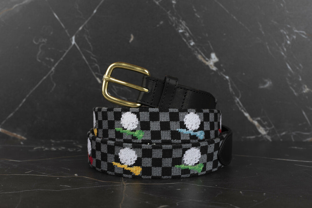 Tee Time Needlepoint Belt
