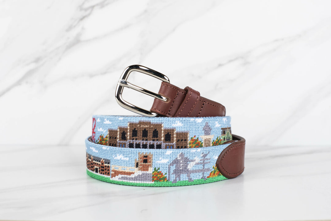 Philadelphia PA Landscape Needlepoint Belt