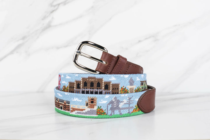 Philadelphia PA Landscape Needlepoint Belt