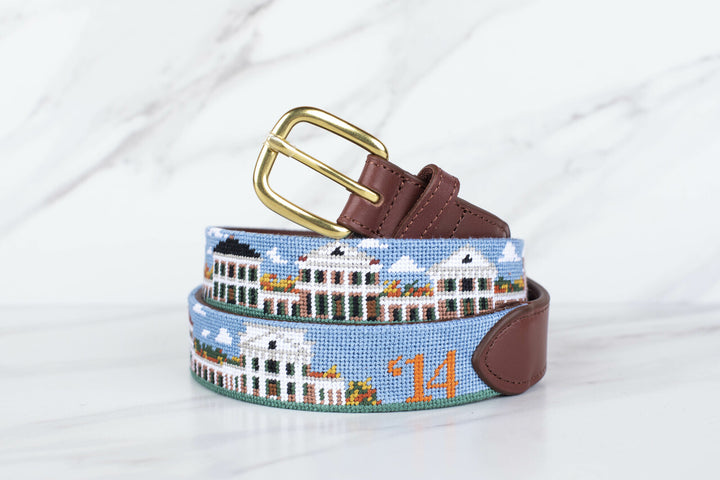 Charlottesville VA Landscape Needlepoint Belt