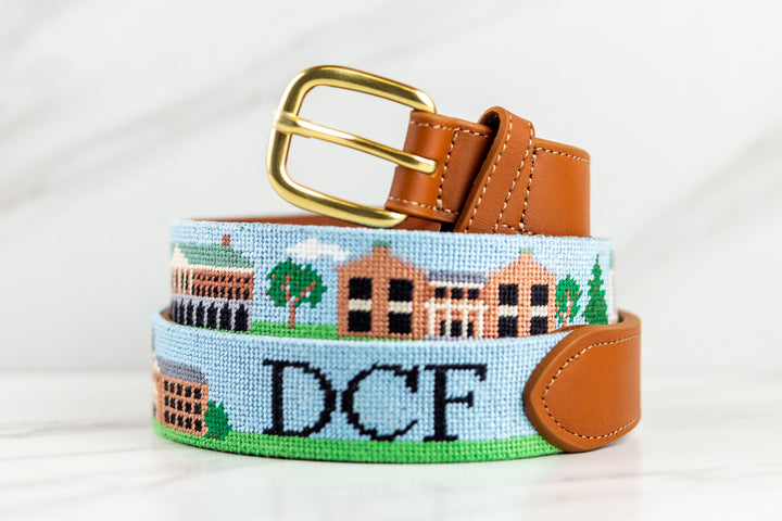 Winston Salem NC Landscape Needlepoint Belt
