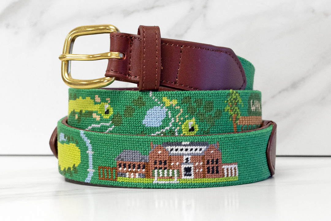 Wykagyl Country Club Golf Course Needlepoint Belt