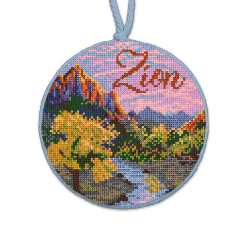 Zion Needlepoint Christmas Ornament
