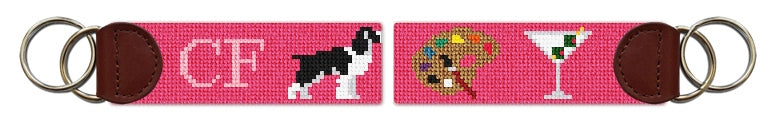 Custom Needlepoint Key Fob