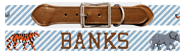 Custom Needlepoint Dog Collar